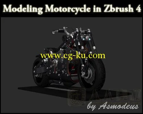 Zbrush 4最新教程-摩托车建模 Modeling Motorcycle in Zbrush 4的图片2