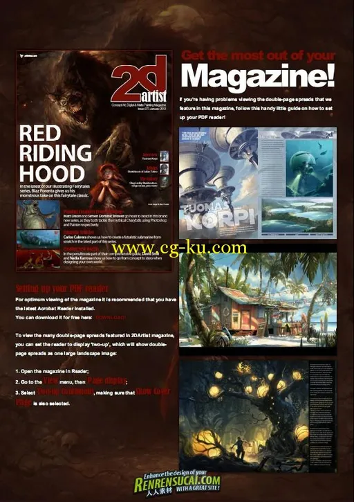 《2DArtist概念艺术设计杂志2012年1月刊总第73期》2DArtist Issue 073 January 2012的图片2