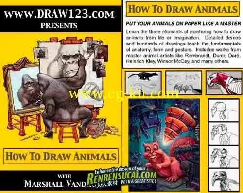 《如何绘制动物教程》How To Draw Animals by Marshall Vandruff的图片1