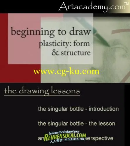 《可塑性结构绘画基础 国外美术学院教程》ArtAcademy Plasticity - Form & Structure DVD 2的图片1