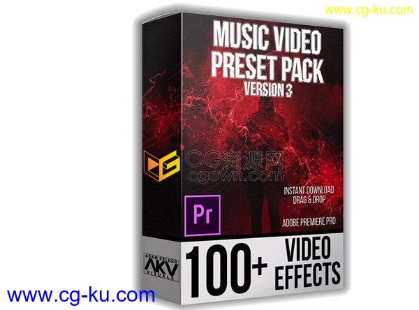 100+专业音乐视频故障效果PR预设包.prfpset预设文件免费下载的图片1
