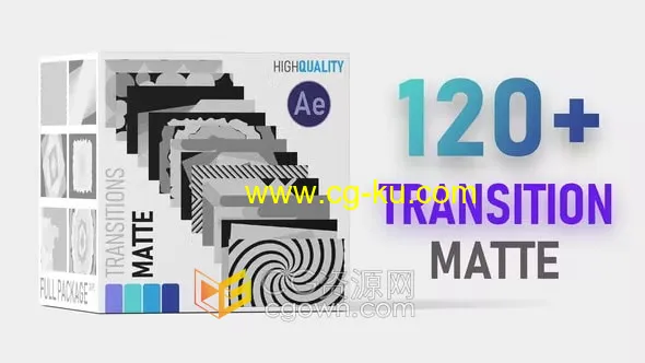 120多种图形动画遮罩视频转场过渡Mate Transition AE模板的图片1