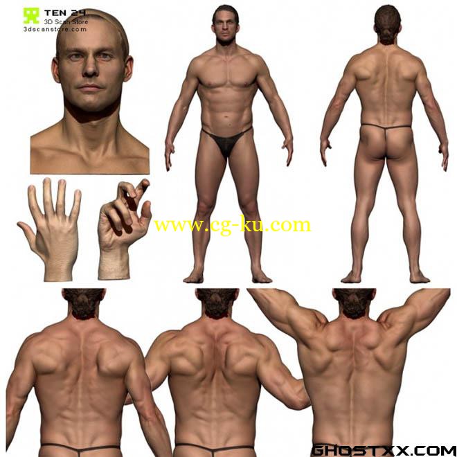 3dscanstore - Colour Male Anatomy Bundle 01的图片1