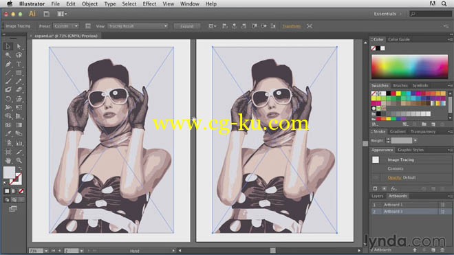 Lynda - Tracing Artwork with illustrator的图片1