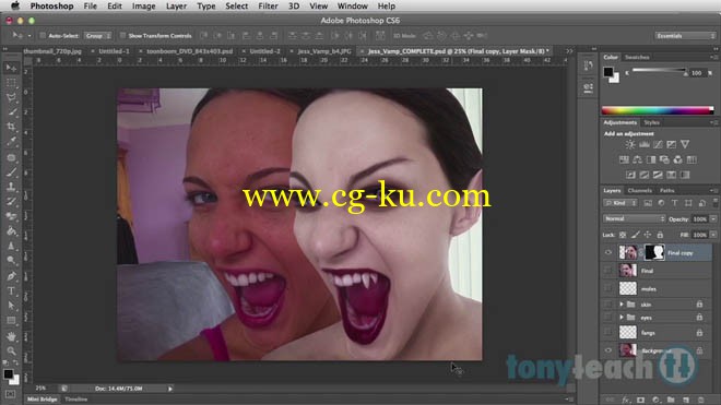 Skillfeed - Learn to Use Photoshop by Turning Your Photo into a Vampire的图片1