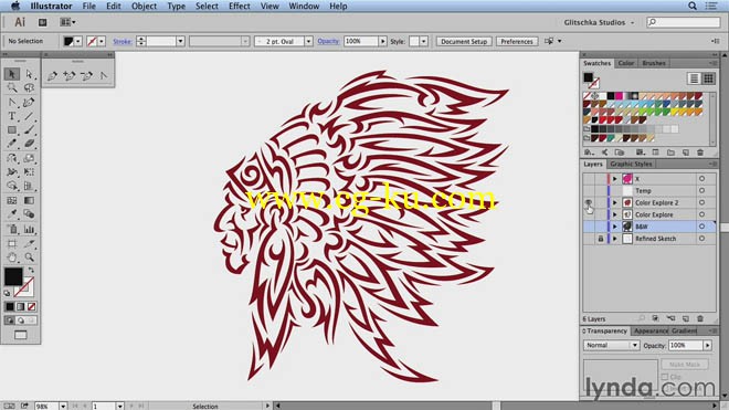 lynda - Artist at Work Native American Tribal Illustration的图片1