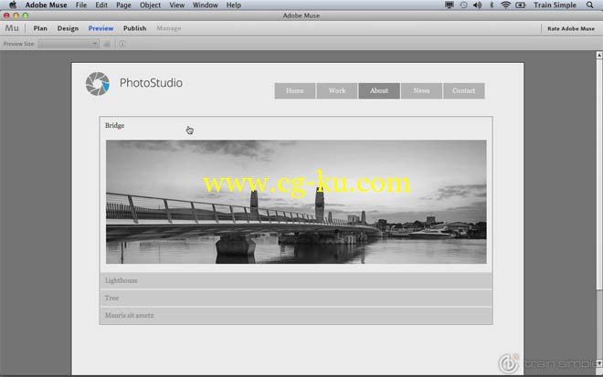 3部Train Simple 系列的 Muse CC教程的图片1