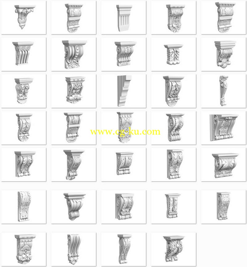 3ds Max Models Mouldings的图片1