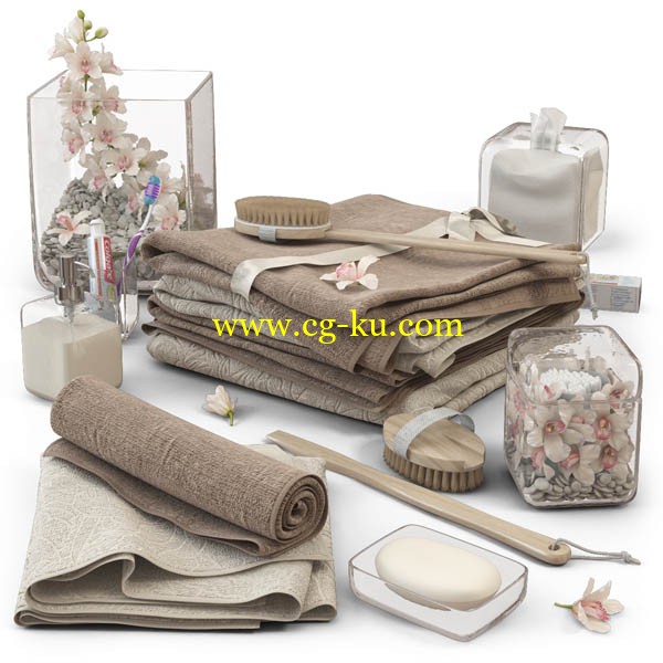 Towels with orchids的图片1