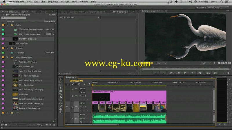 KelbyOne - DSLR Filmmaking Creating slideshows with Adobe Premiere的图片1