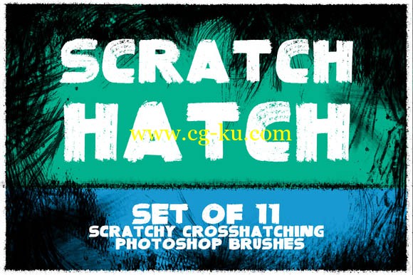 creativemarket - JenHoney Scratch Hatch Brushes的图片1