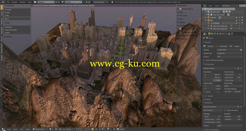 sceneterrain pro addon for Blender的图片1