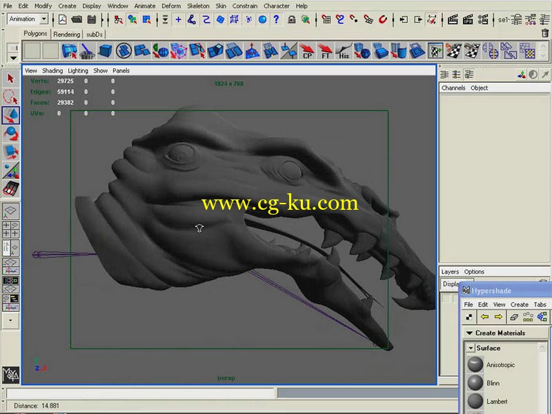 Gnomon - Creature Head Modeling - Polygon Modeling Techniques (Sean Mills)的图片1