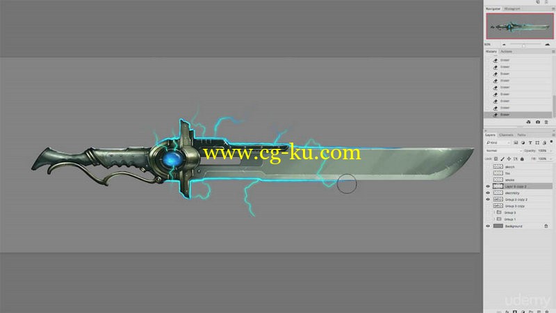 Udemy - Digital Creations - Concept Art Objects and Effects with Photoshop的图片1