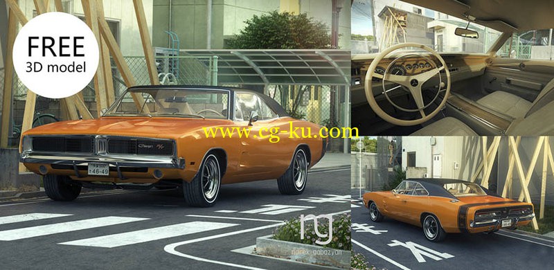 1968年道奇 charger 汽车模型的图片1