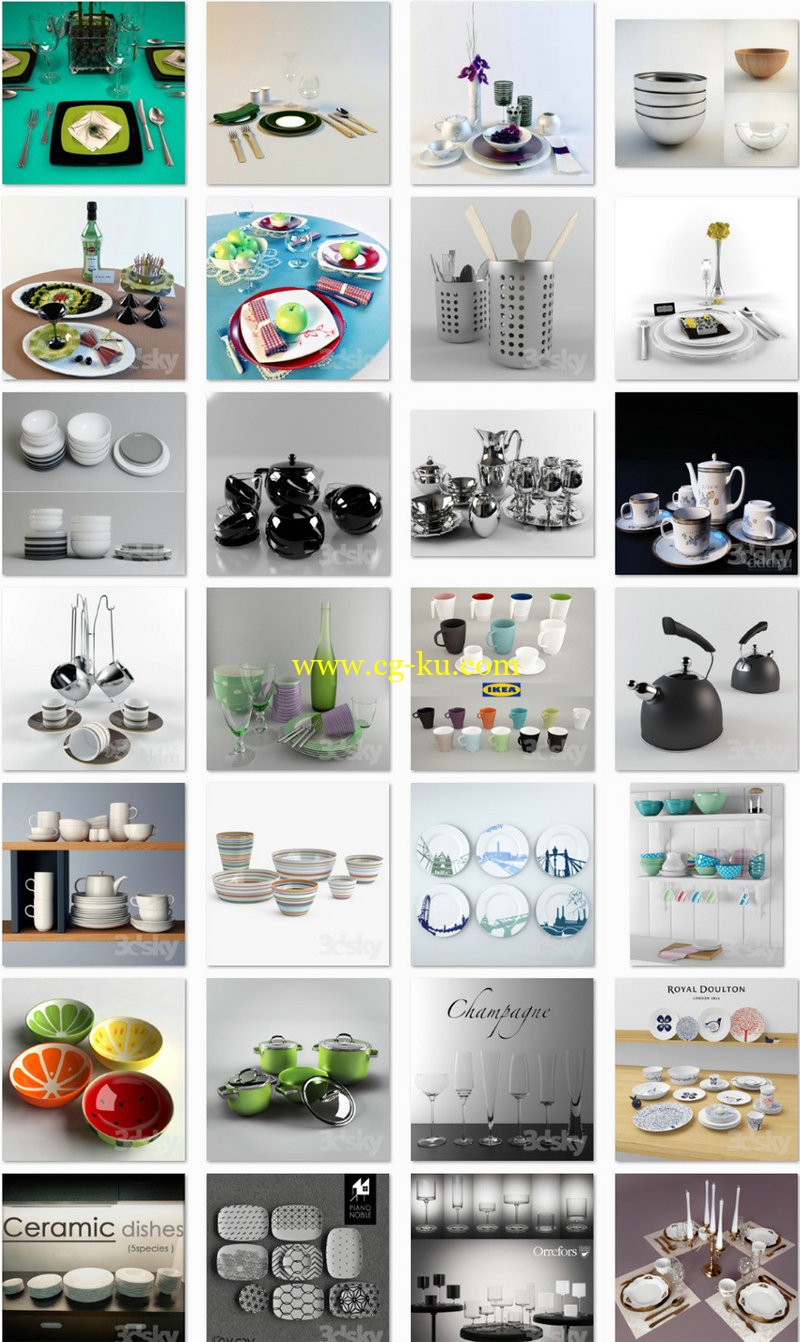 3dsky - modern tableware的图片1