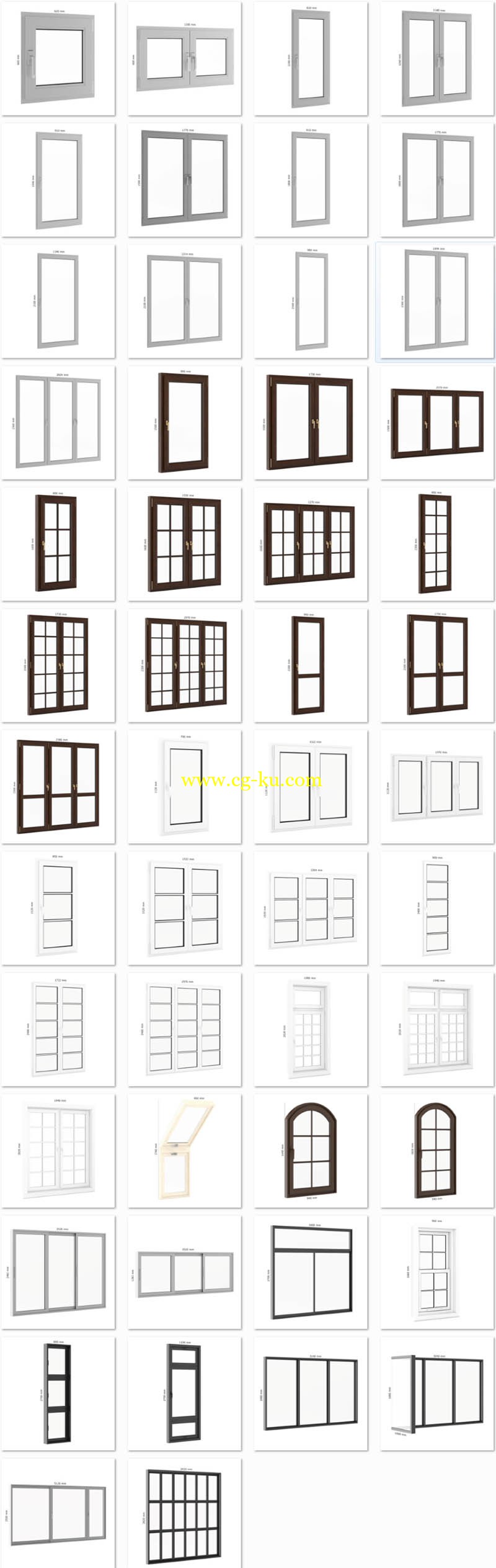 CGAxis Models Volume 46 3D Windows的图片2