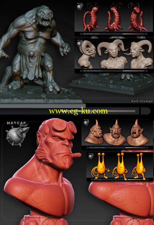 Gnomon Assets - MATCAP set 01+02的图片1