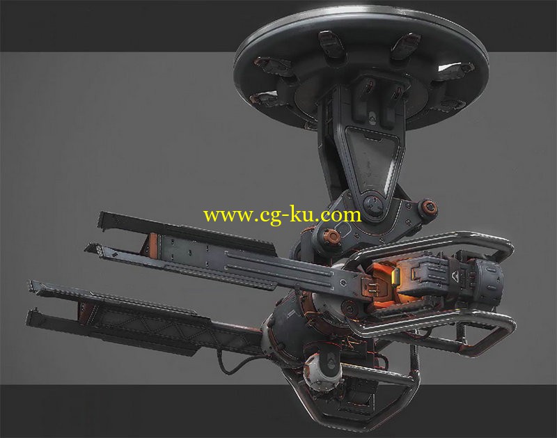 Gumroad - Ultimate Hardsurface Tutorial - Turretgun Complete Edition的图片1