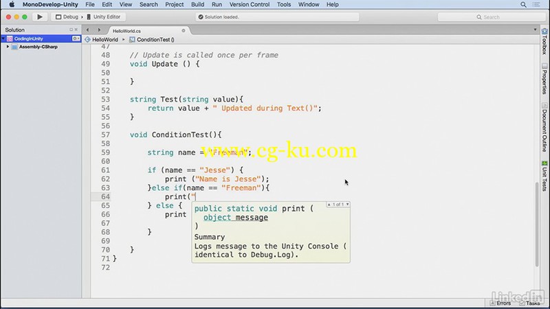 Lynda - Learning C# for Unity Game Development的图片1