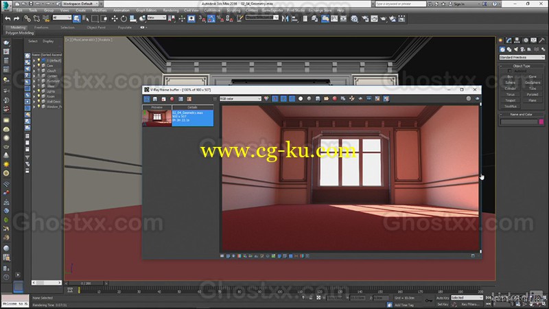 Lynda - V-Ray Control Color Bleed in 3ds Max的图片1