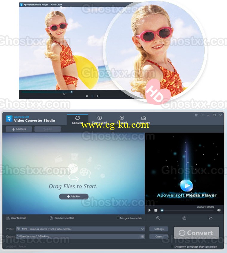 Apowersoft Video Converter Studio v4.5.5 - Full的图片1
