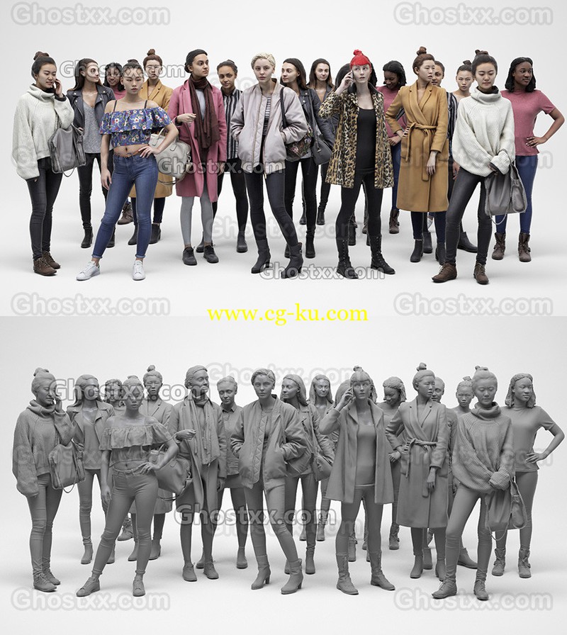 3D SCAN STORE-Female Visualisation Characters的图片1