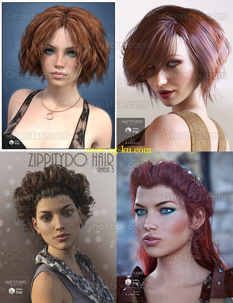 DAZ Hair Collection for V4, G2 & G3的图片1