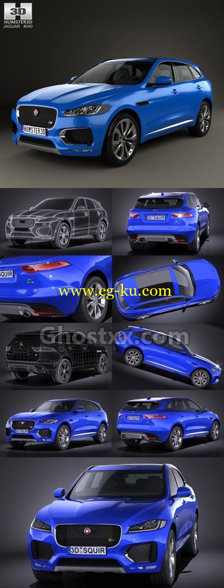 Jaguar F Pace S 2017 - 3D Model的图片1