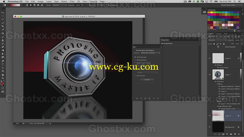 KelbyOne - Master FX 3D Logo Design in Adobe Photoshop的图片1