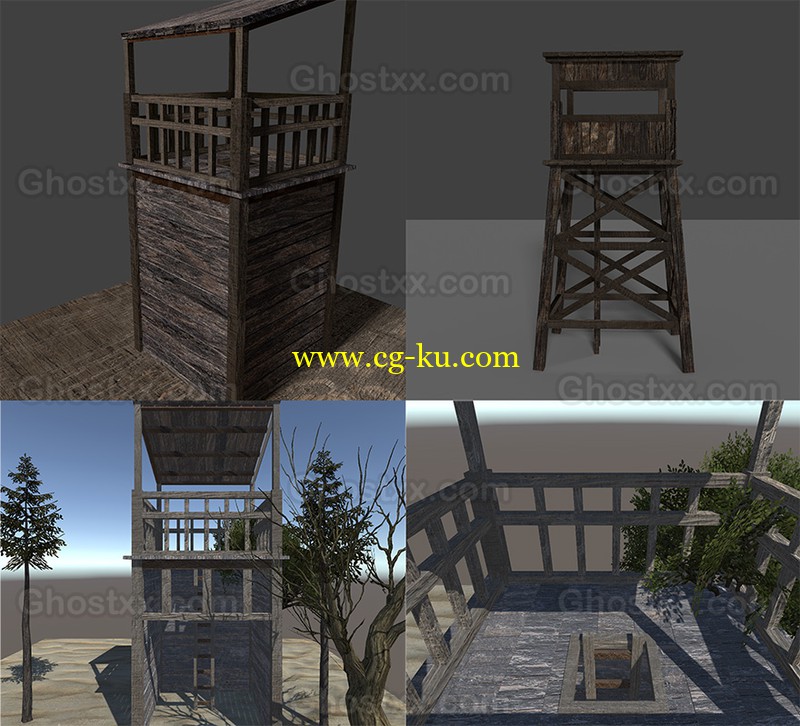 Turbosquid - watch-tower pack的图片1