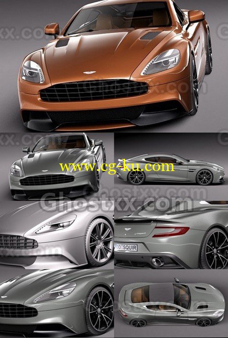 Aston Martin 2013 AM 310 Vanquish - Vray - 3D Model的图片1