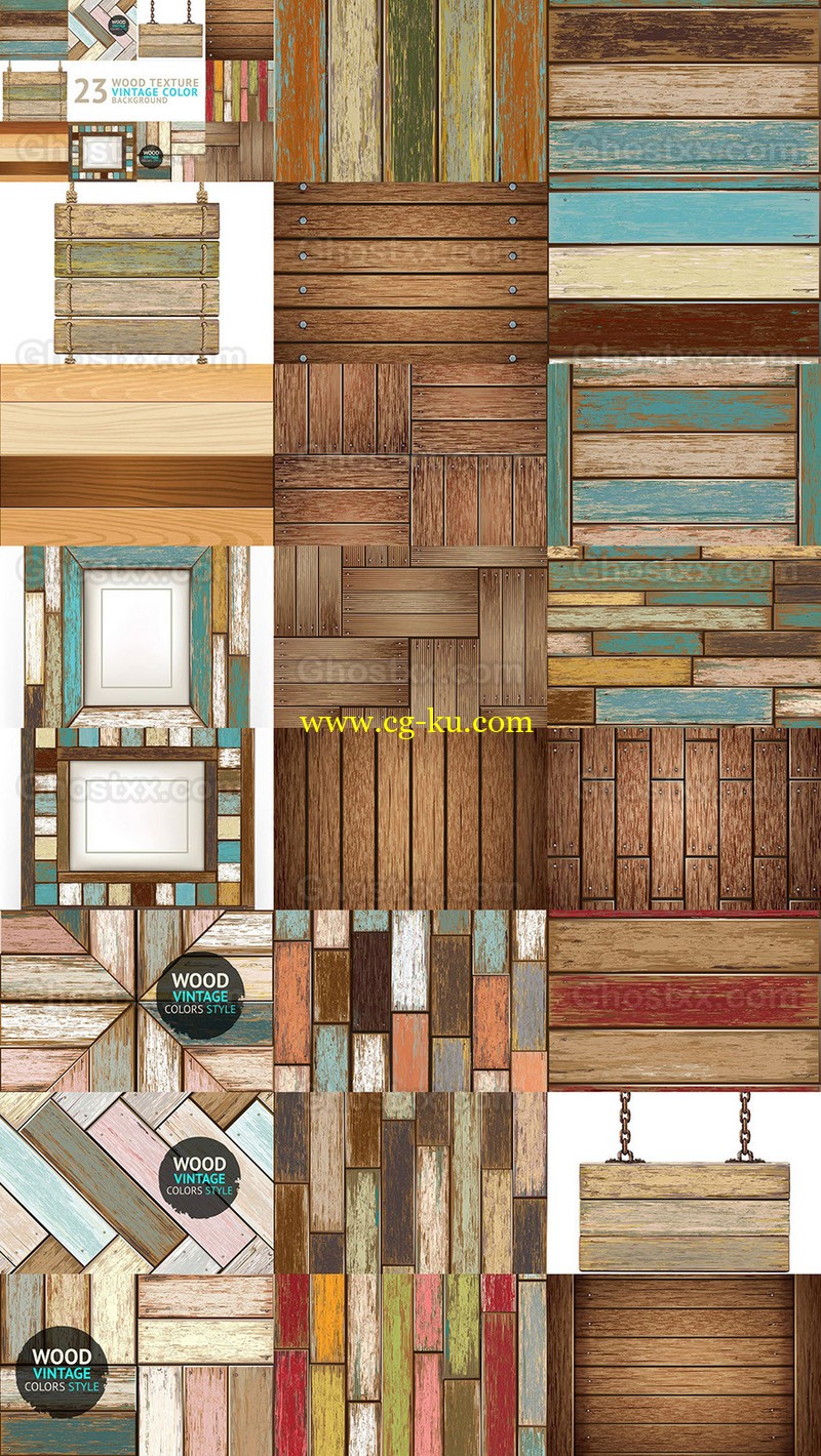 creativemarket - 23 Wooden Textures Surfaces的图片1