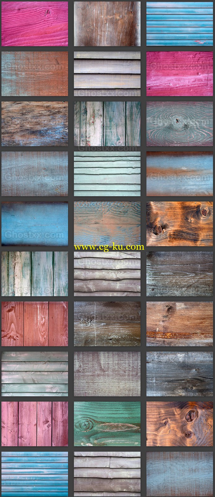 ​creativemarket - 35 Colored & Weathered Wood Textures的图片1