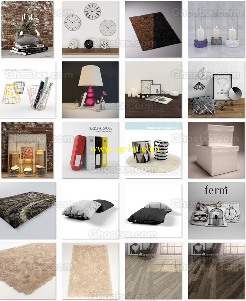 3dsky - Modern Decorative Objects 3D Models的图片1