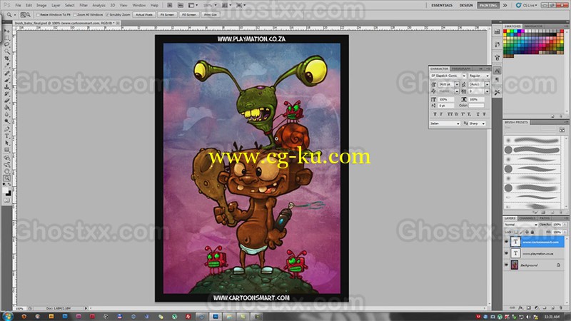 CartoonSmart - Photoshop Tutorial on Digital Painting and Inking的图片1
