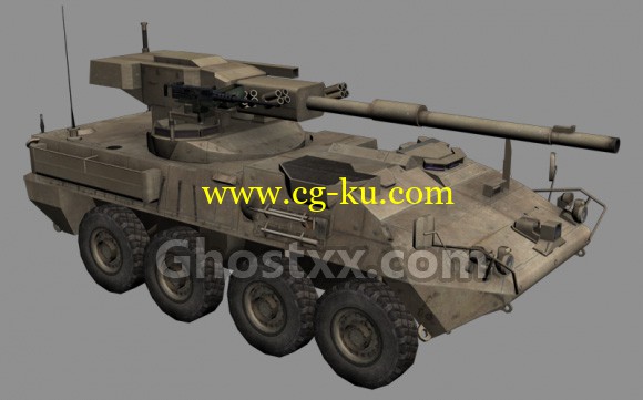 Stryker 1128 MGS LP - 3D Model的图片1