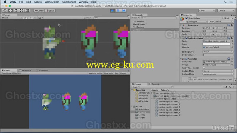 Lynda - Unity 5 2D Emulate Palette Swapping for Sprites的图片1