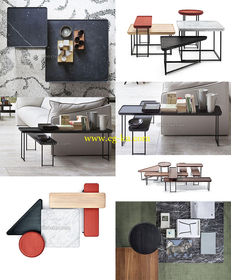 381 Torei Tables (Cassina) - 3D MODEL  ​的图片1