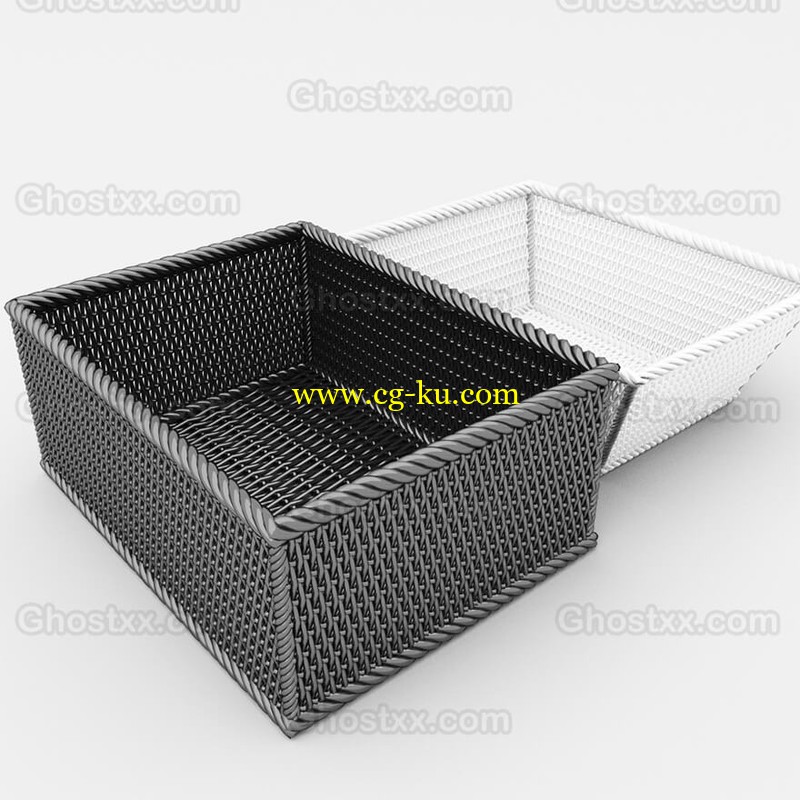 Bamboo Basket - 3d model的图片1