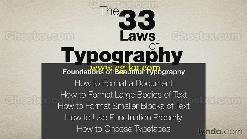 Lynda - The 33 Laws of Typography的图片1