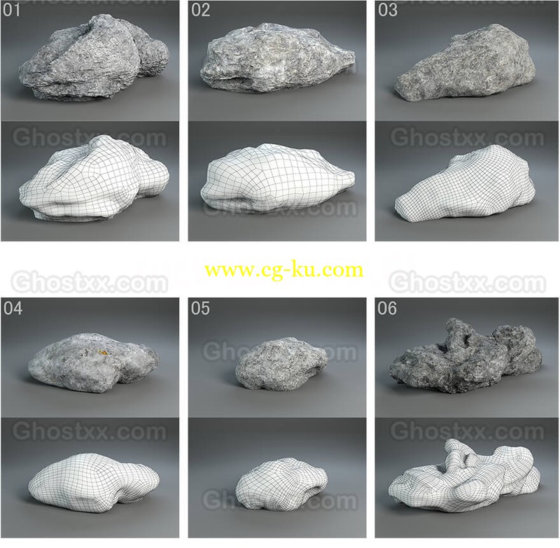 ROCK PACK VOL.01 - 3d model的图片1