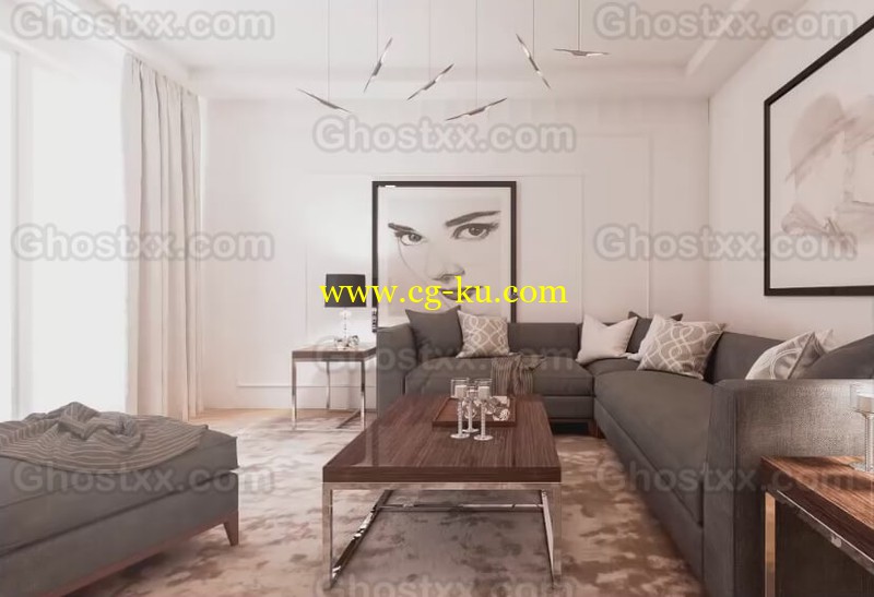 3Ds Max 2017 - Interior Tutorial Modeling Vray + Photoshop的图片1