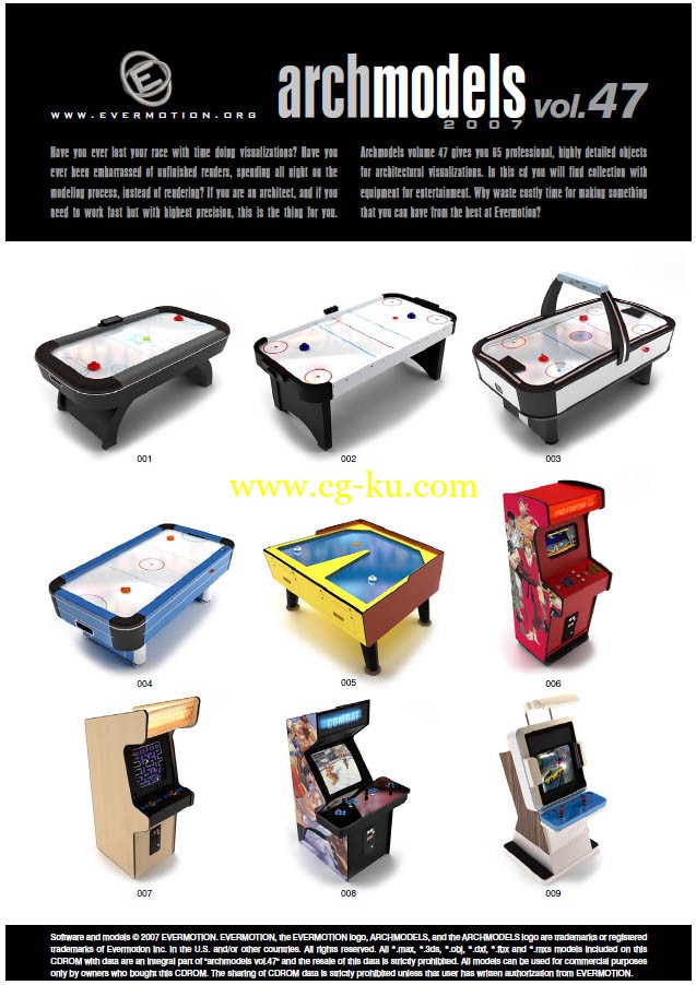 Evermotion Archmodels Vol 47(游戏设施)的图片1