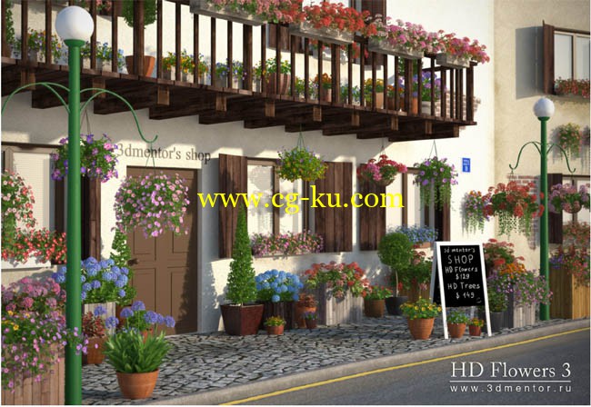 3dmentor.ru HQ Flowers 3的图片1