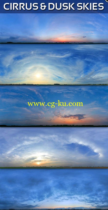 Cirrus & Dusk Seamless Sky Panoramas的图片1
