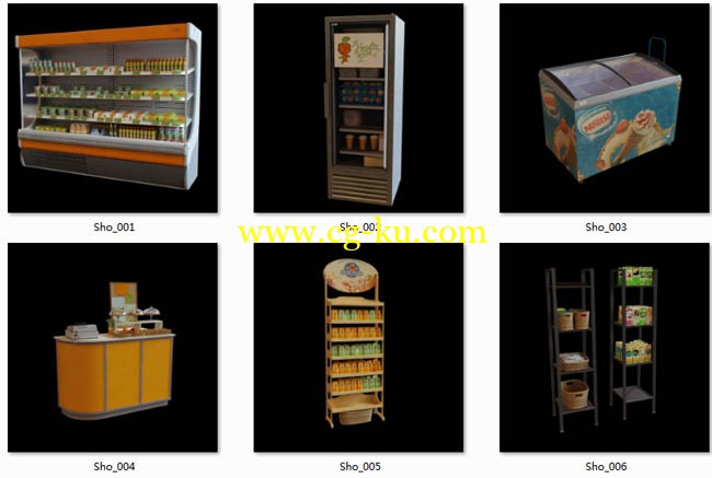 3D models for shope interior store items的图片1