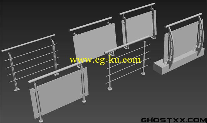 6 Railings 3D Max的图片1
