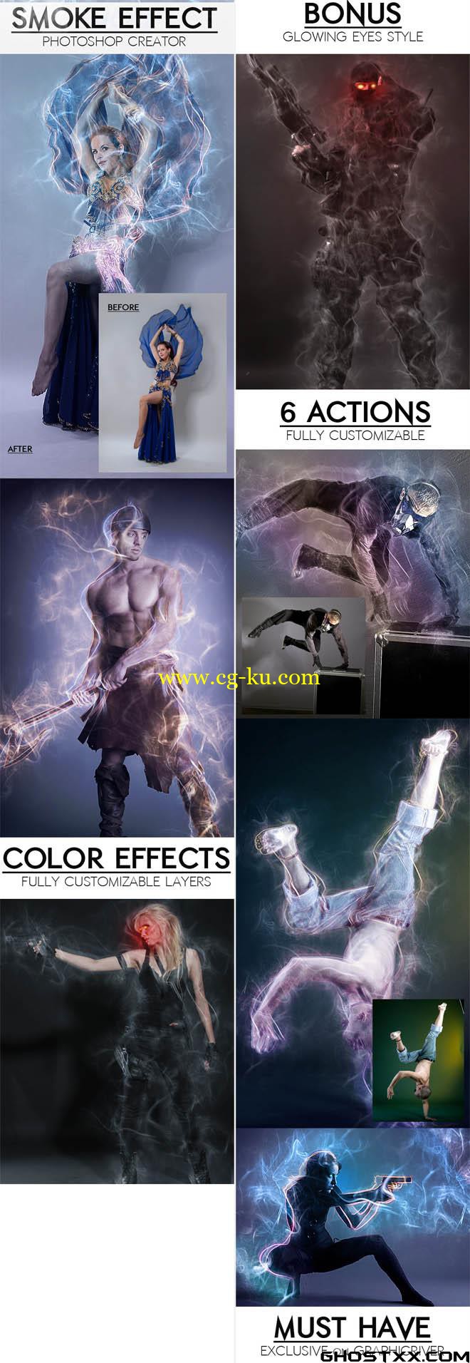 graphicriver - Smoke Photo Effect Photoshop Actions的图片1