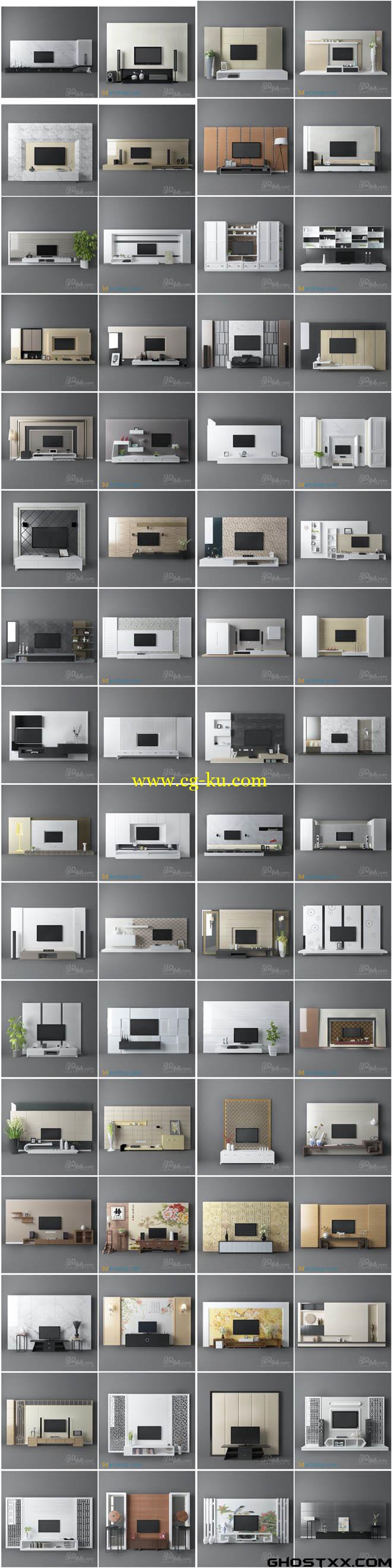 3darcshop.com - TV & Media Furniture 01-64的图片1